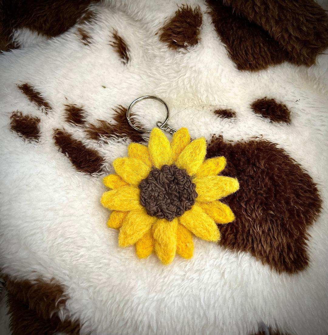 Sunflower Keychain