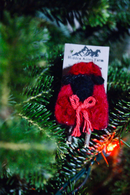 Christmas Sheep Brooch