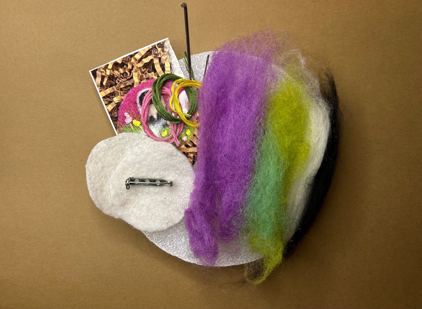 DIY Pink Sheep Brooch