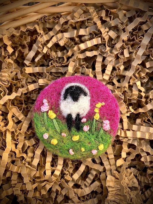 DIY Pink Sheep Brooch